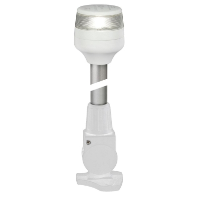 Luz de 360° Hella Marine NaviLED 360 Compact - 2nm - Base Abatible de 40" - Blanco